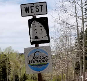 Highway sign marking the route as a Utah Scenic Byway