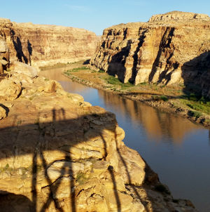 The Colorado River from the Hite Crossing Bridge on the Bicentennial Highway
