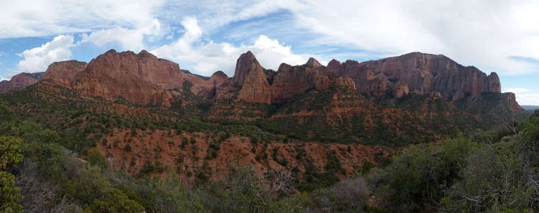 A view near the end of the Kolob Fingers Scenic Road