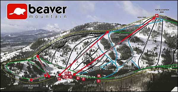Ski trails map for Beaver Mountain Resort Beaver Mountain Resort