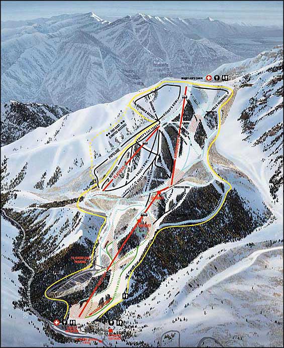 Ski trails map for Sundance Resort Sundance Resort
