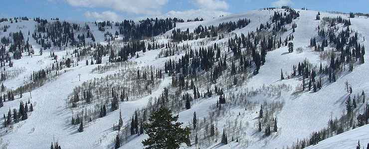 A view of the Hidden Lake area at Powder Mountain Resort Powder Mountain, Hidden Lake area