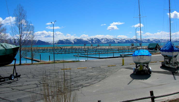 A view of the marina in the off-season