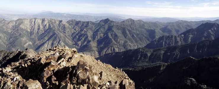 Looking north from the top of Twin Peaks Wilderness