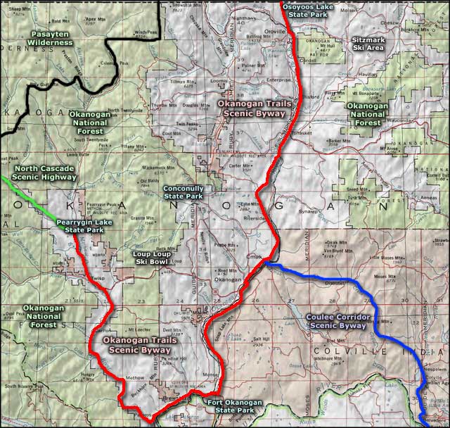 Okanogan Wenatchee National Forest Map Long Dark Ravine Map