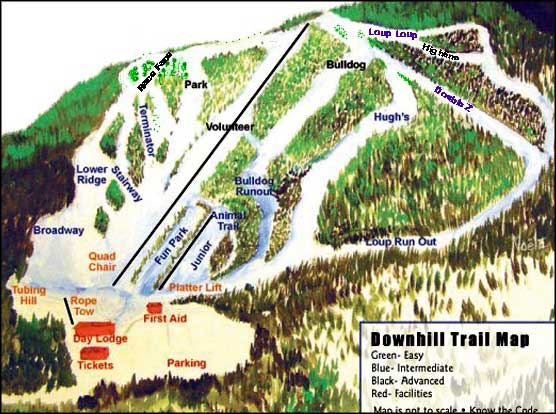 Ski trails map for Loup Loup Ski Bowl Loup Loup Ski Bowl Trails map