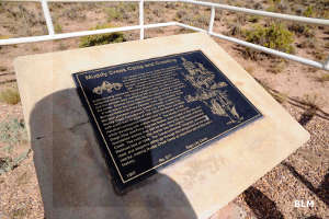 A historical marker along the Muddy Creek Historic Backway