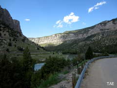 Down in the bottom of Wind River Canyon
