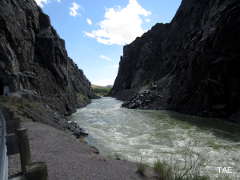 At the southern end of Wind River Canyon