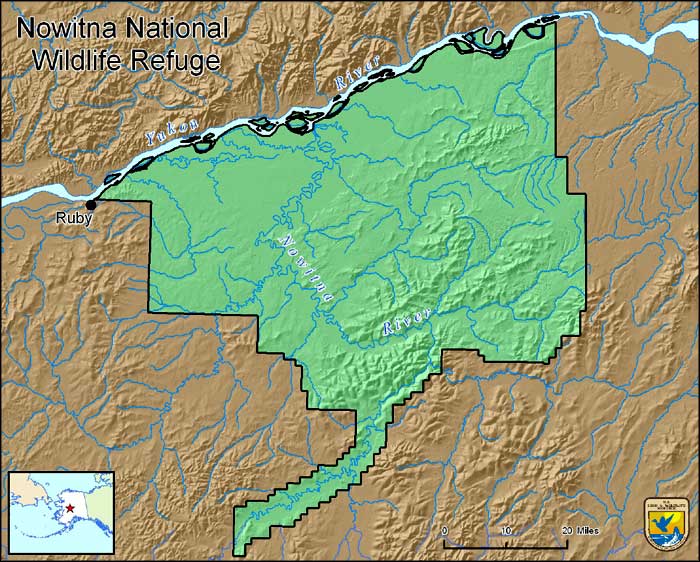 Map of Nowitna National Wildlife Refuge