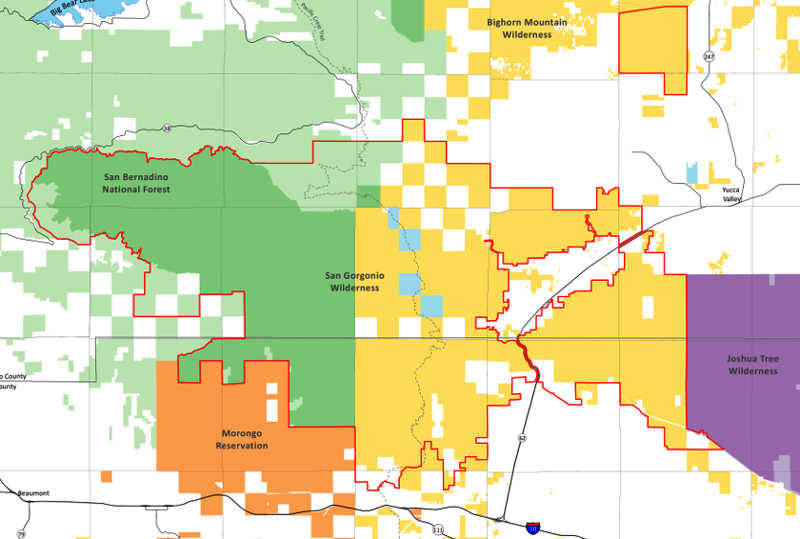 Map of the Sand to Snow National Monument