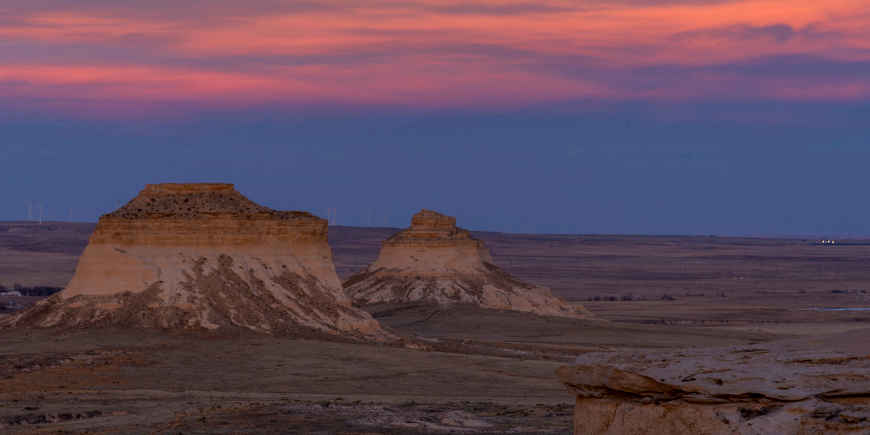 A view of the Pawnee Buttes