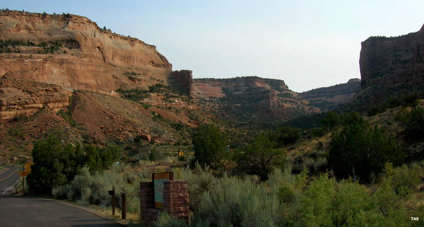 A view near the west entrance to Colorado National Monument