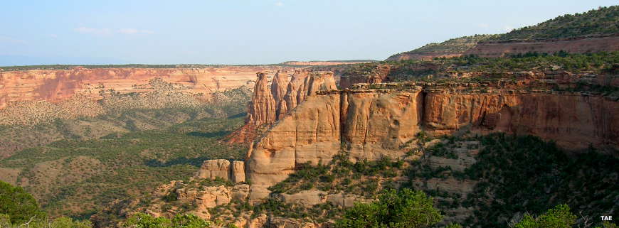 The easterly view into Monument Canyon