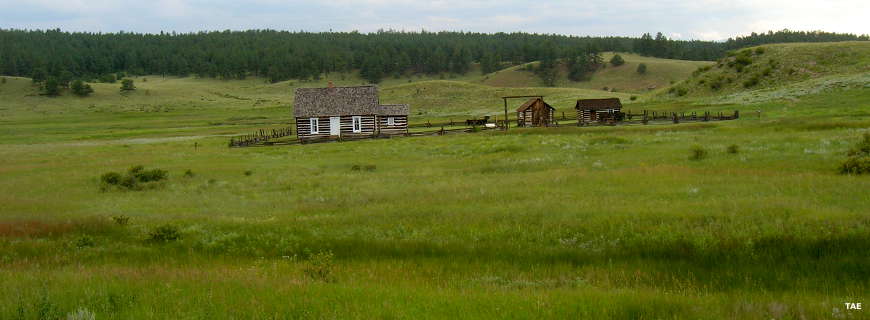 A view of the Hornbek Homestead at Florissant Fossil Beds National Monument