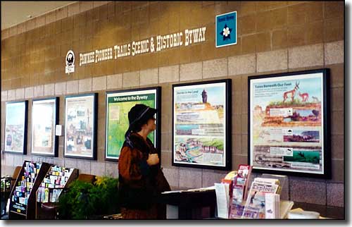 A view inside the Pawnee Pioneer Trails Scenic Byway Visitor Center