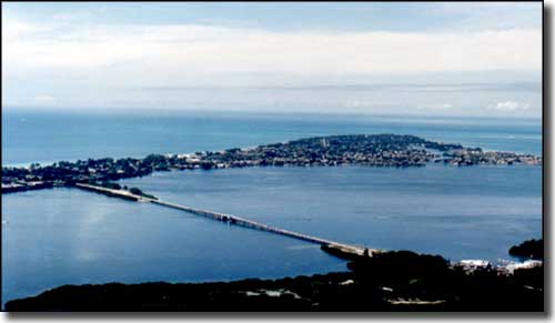 An aerial view of the Palma Sola Scenic Highway