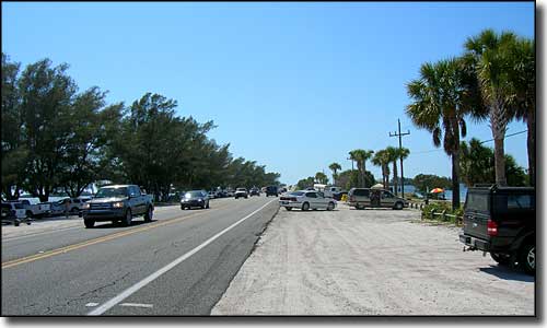 A view of the Palma sola Causeway east of the bridge
