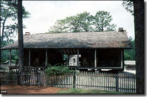 The front of the cracker house