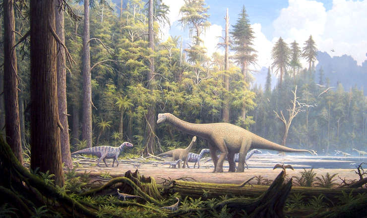 An image of life in the Jurassic