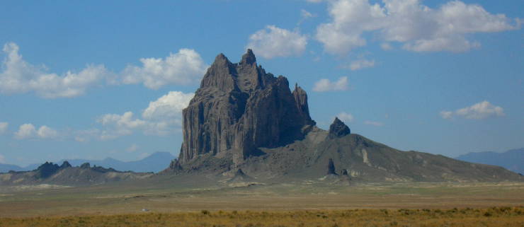 The Navajo Sacred Mountain Shiprock, a volcanic plug from the Oligocene