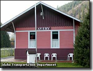 The former Avery train depot, now museum