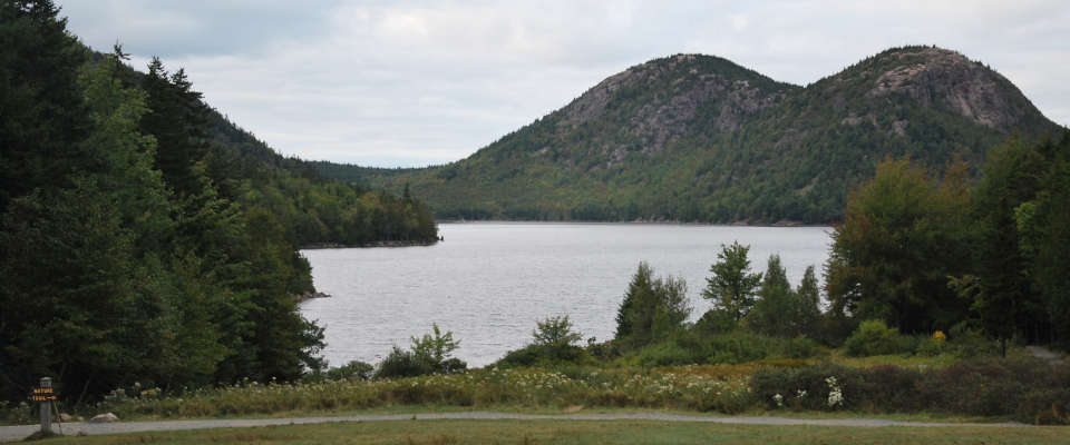 Hills and ponds at Acadia National Park in Maine