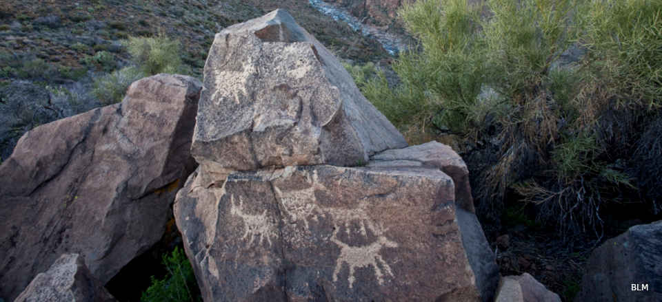 Prehistoric rock art at Agua Fra National Monument