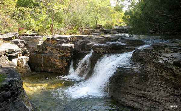 Long Creek Falls in Hercules Glades Wilderness