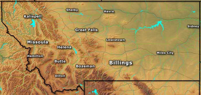 Map of Montana