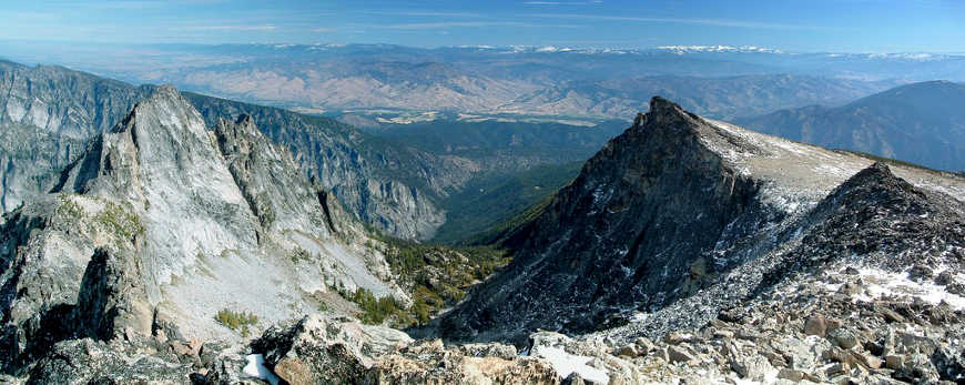 Looking eastward from the summit of Trapper Peak