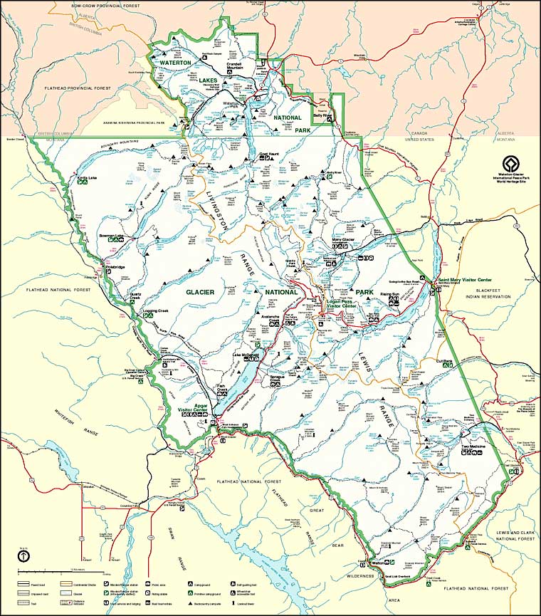 Glacier National Park Map
