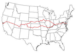 Map of the American Discovery Trail