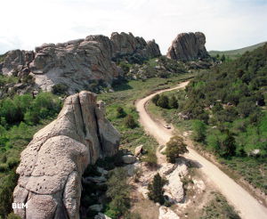 National Trails:A view in City of Rocks National Preserve along the California National Historic Trail in Idaho