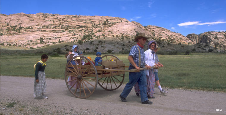 The type of handcart used by many Mormon emigrants in their journeys west