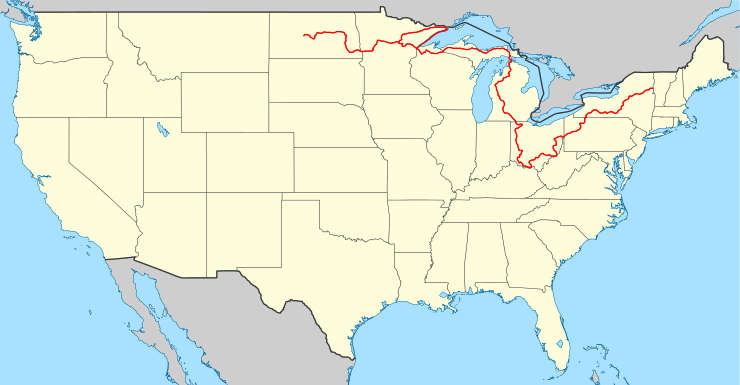 Map of the North Country National Scenic Trail
