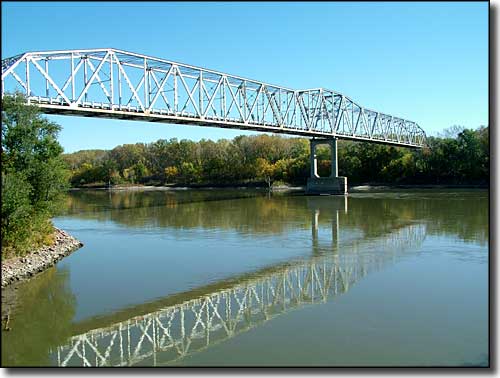 Bridge across the Missouri River at Decatur, Nebraska