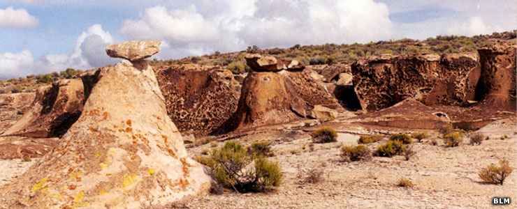 Volcanic hoodoos in Weepah Spring Wilderness