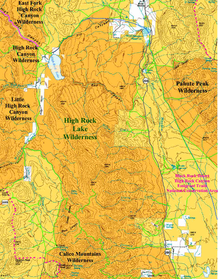 High Rock Lake Wilderness map