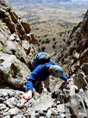 Climber on Cabezon Peak