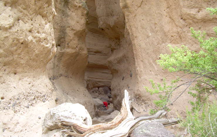 A view in the slot canyon at Kasha-Katuwe Tent Rocks National Monument
