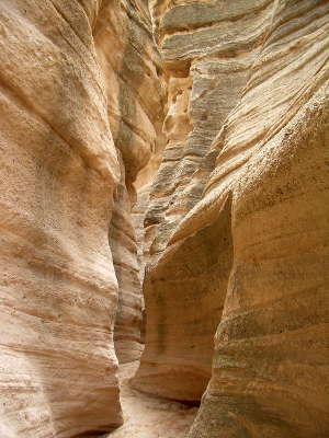 A view in the slot canyon of Kasha-Katuwe Tent Rocks National Monument