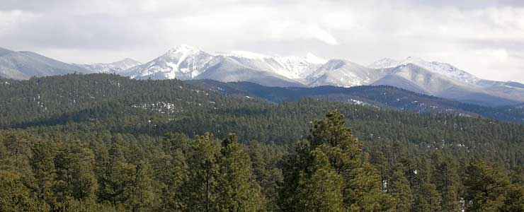 The Truchas Peaks in Santa Fe National Forest