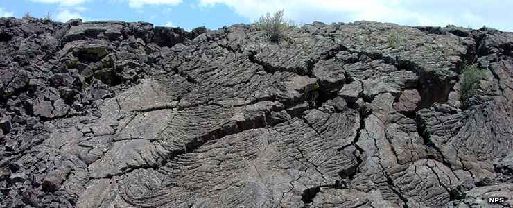 A lava falls at El Malpais National Monument