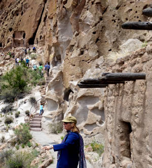 Looking down the walkway in the Talus House area