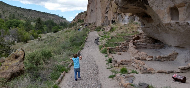 The Long House ruins at Bandelier National Monument