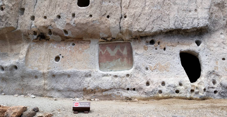 Rock art preserved on the cliff wall