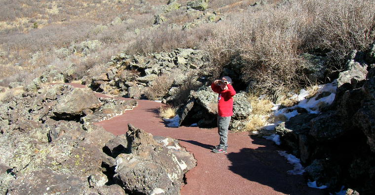 On the way down into the Capulin caldera