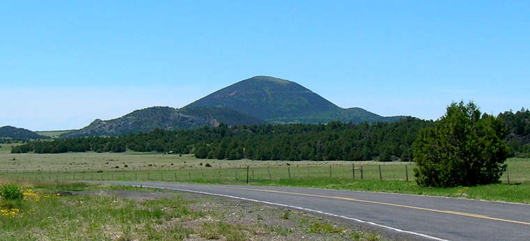 Capulin Volcano, from a few miles to the north
