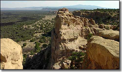 View from the Sandstone Bluffs Overlook at El Malpais National Monument